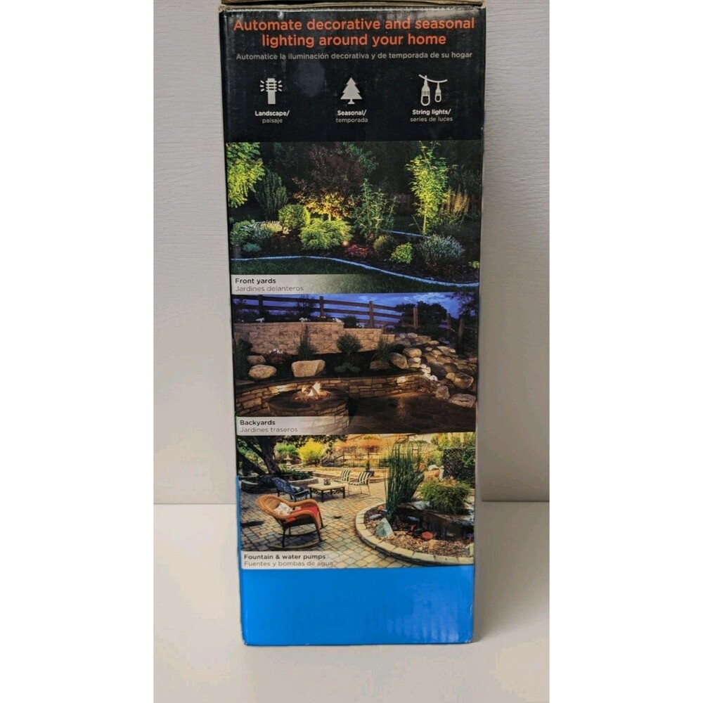 myTouchSmart 6 Outlet Outdoor Dusk to Dawn Timer Stake Weatherproof - Picture 4 of 4